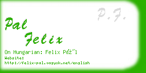 pal felix business card